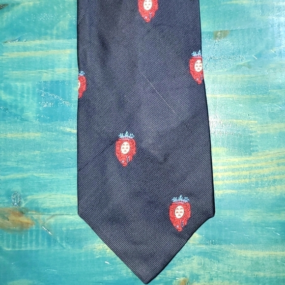 Blue tie with red pattern NEW - Picture 1 of 6